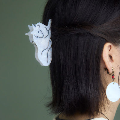 Princess Mononoke Wolf Hair Clip - official view 1