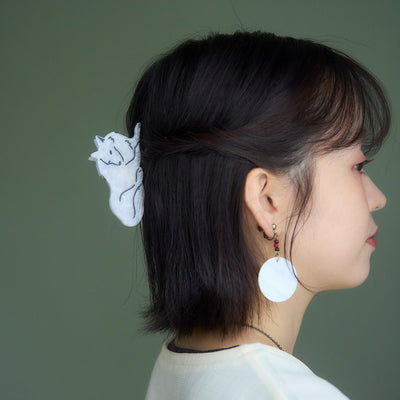 Princess Mononoke Wolf Hair Clip - official view 2