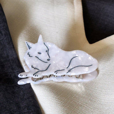 Princess Mononoke Wolf Hair Clip - official view 3
