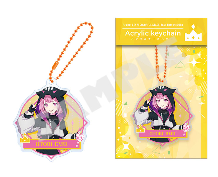 Project Sekai Acrylic Keychains Vol.16 — Emu Otori with packaging