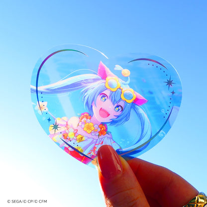 Project Sekai H/Art Collection clear cards, aurora foil finish and size examples