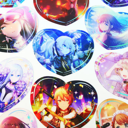 Project Sekai H/Art Collection clear cards, aurora foil finish and size examples