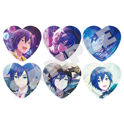 KAITO H/Art Collection Vol.1, six holographic heart badge designs
