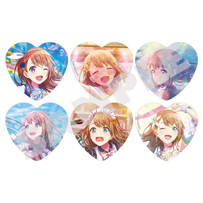 Minori Hanasato H/Art Collection Vol.1, six holographic heart badge designs