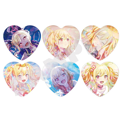 Saki Tenma H/Art Collection Vol.1, six holographic heart badge designs