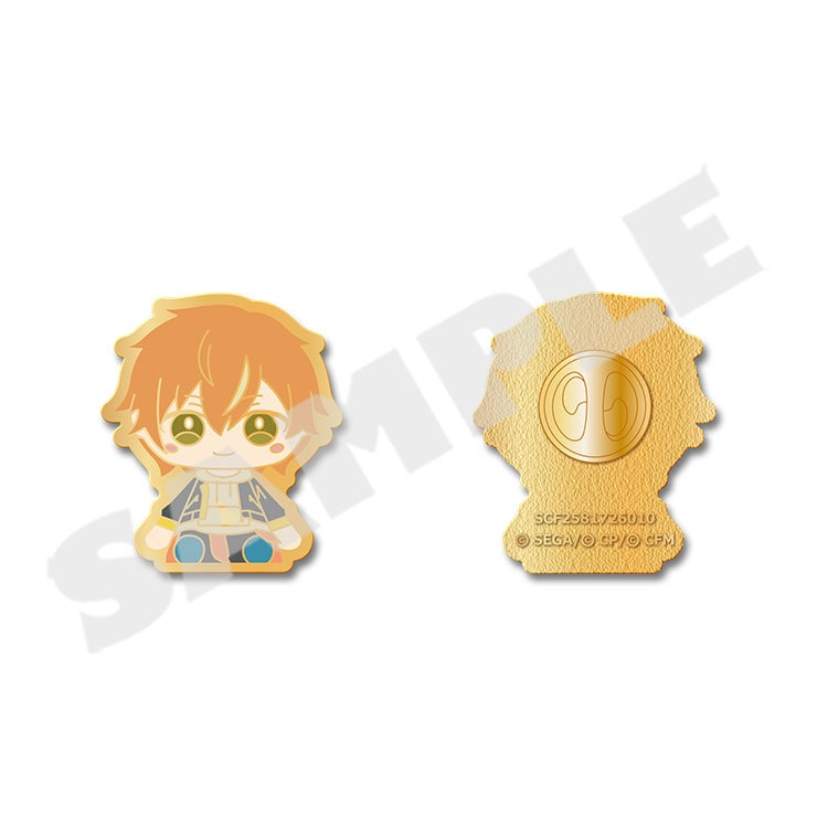 Project Sekai My Sekai Akito Shinonome pin badge, front and back views