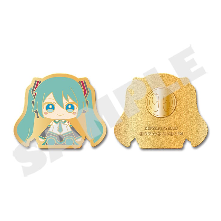 Project Sekai My Sekai Hatsune Miku pin badge, front and back views