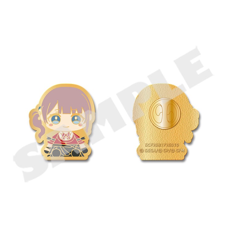 Project Sekai My Sekai Honami Mochizuki pin badge, front and back views