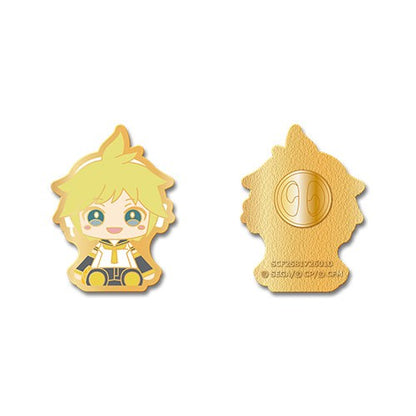 Project Sekai My Sekai Kagamine Len pin badge, front view