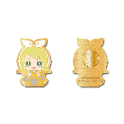 Project Sekai My Sekai Kagamine Rin pin badge, front view