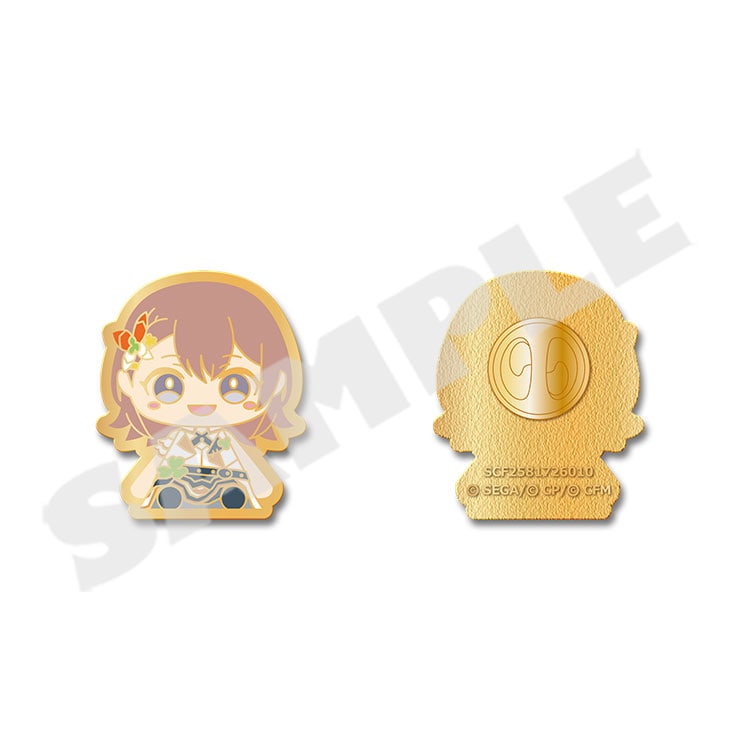 Project Sekai My Sekai Minori Hanasato pin badge, front and back views