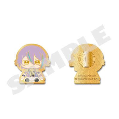 Project Sekai My Sekai Rui Kamishiro pin badge, front and back views