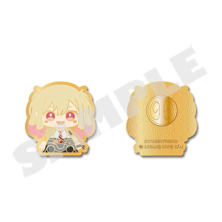 Project Sekai My Sekai Saki Tenma pin badge, front and back views
