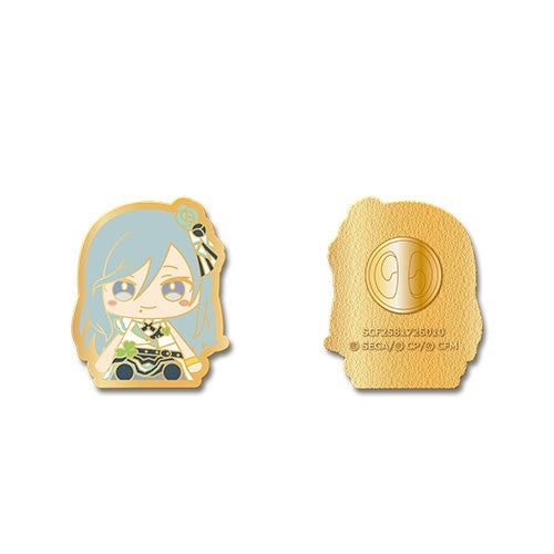 Project Sekai My Sekai Shizuku Hinomori pin badge, front view