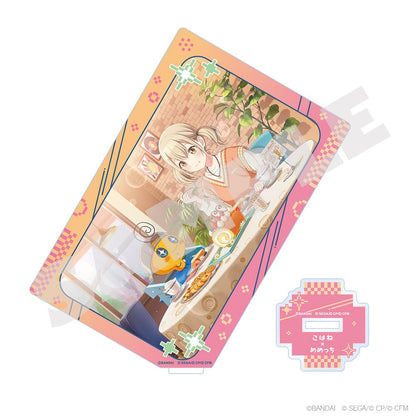 Project Sekai × Tamagotchi - Card-Style Acrylic Stands - Kohane Azusawa × Memetchi 1, stand and base details
