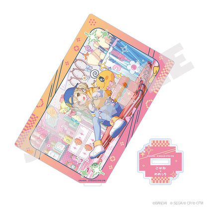 Project Sekai × Tamagotchi - Card-Style Acrylic Stands - Kohane Azusawa × Memetchi 2, stand and base details