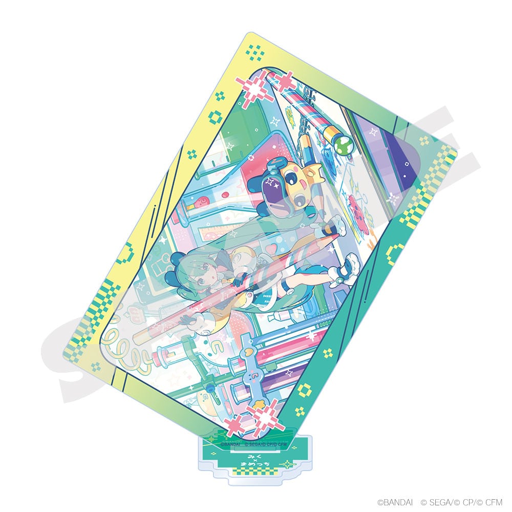 Project Sekai × Tamagotchi - Card-Style Acrylic Stands - Hatsune Miku × Mametchi 2