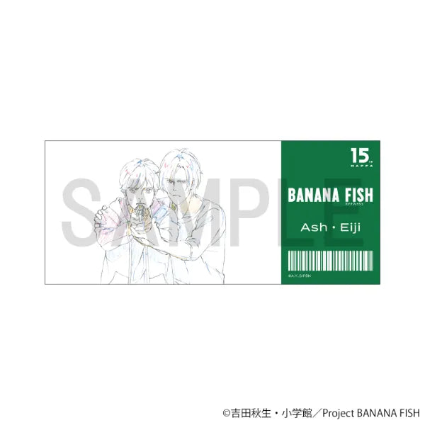 Original Artwork Ticket-Style Clear Card - Ash & Eiji