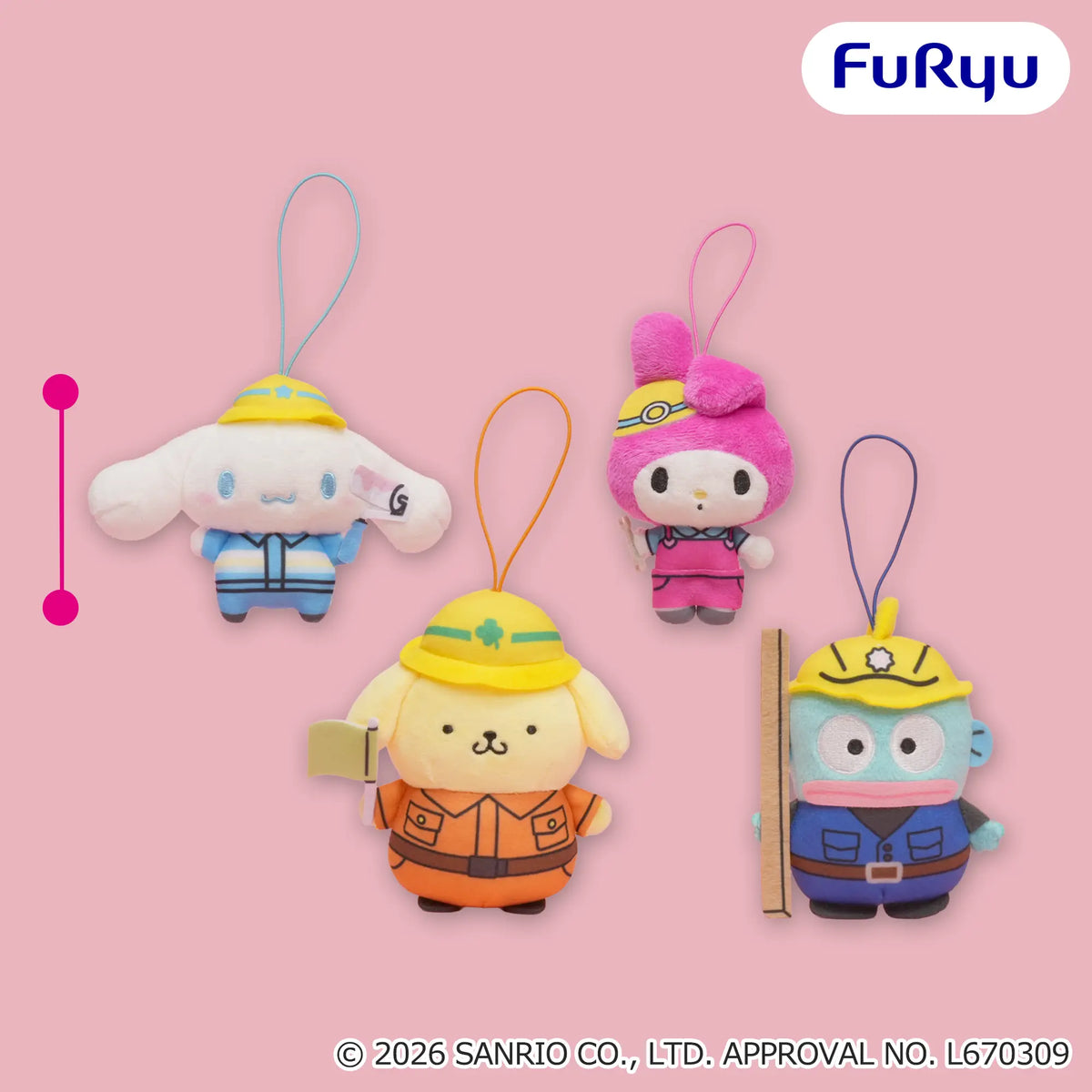 Sanrio Characters - Construction Site Costume Mascots complete set of 4 designs