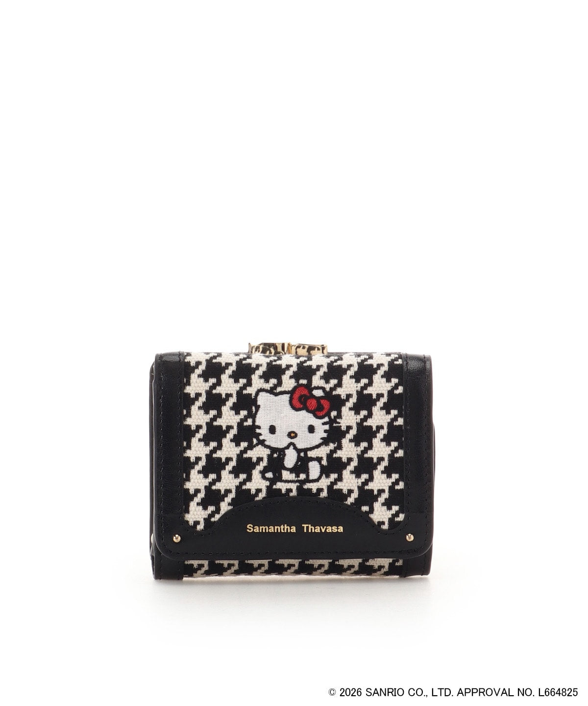 Sanrio Characters Other Product Line - Hello Kitty Clasp Folding Wallet Black - Official Product Photo 1