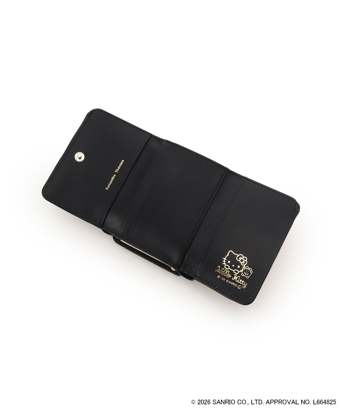 Sanrio Characters Other Product Line - Hello Kitty Clasp Folding Wallet Black - Official Product Photo 5