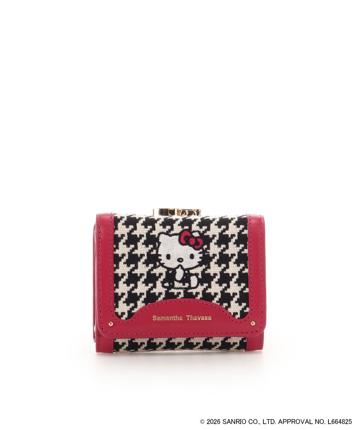 Sanrio Characters Other Product Line - Hello Kitty Clasp Folding Wallet Pink - Official Product Photo 1