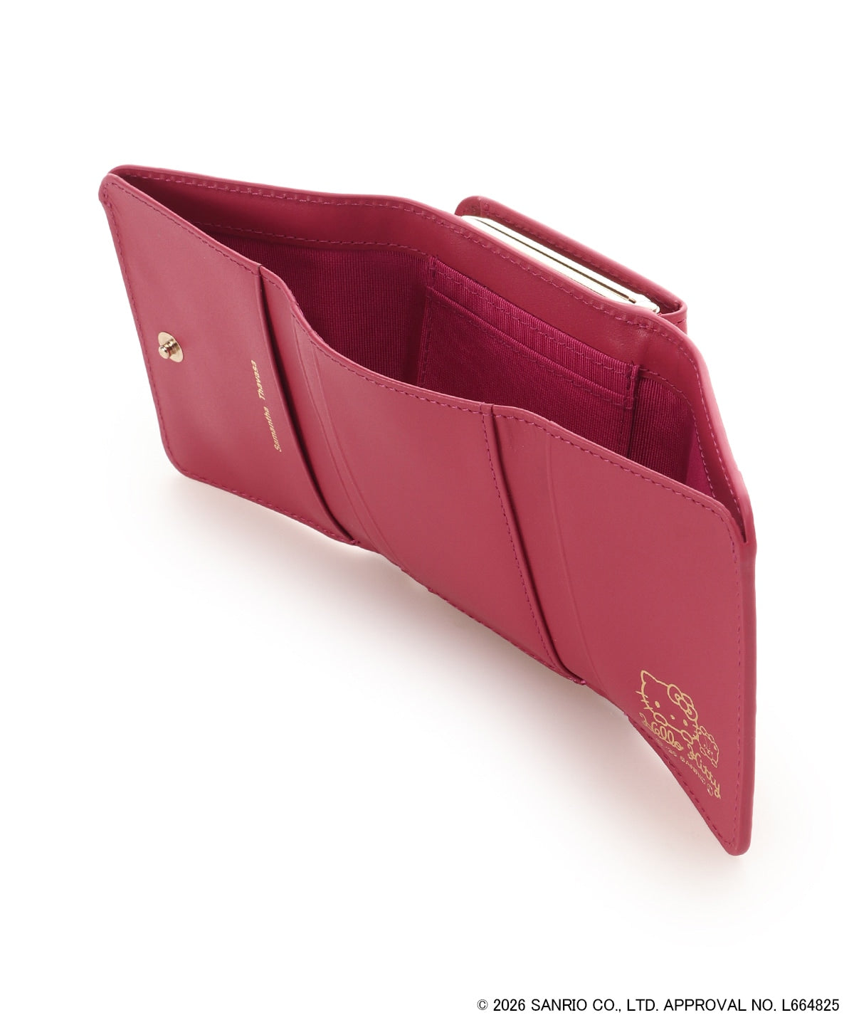 Sanrio Characters Other Product Line - Hello Kitty Clasp Folding Wallet Pink - Official Product Photo 4