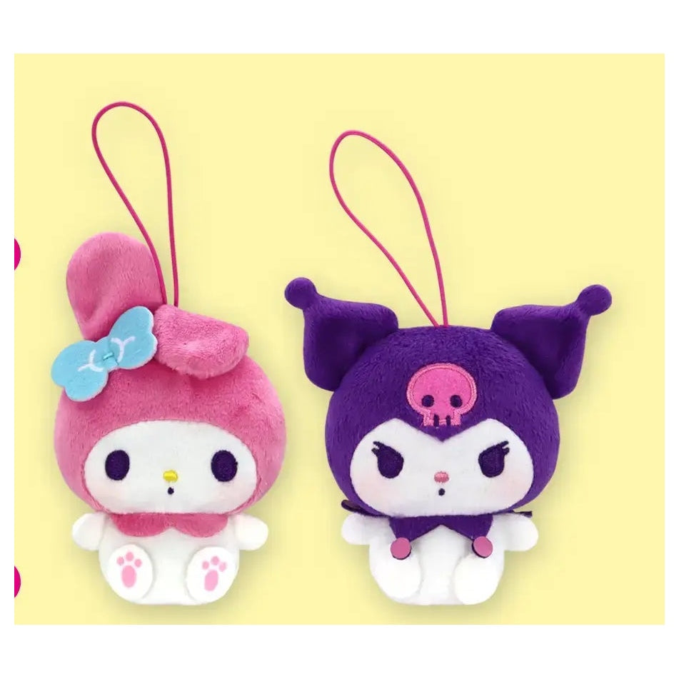 Sanrio Characters Punikyukyu - Flat Pair Mascots - My Melody & Kuromi