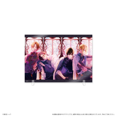 Sasaki and Miyano Dark China acrylic panel featuring Sasaki, Miyano, Hirano and Kagiura