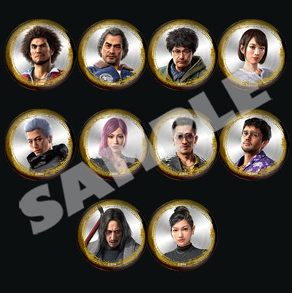 Yakuza Premium Select Vol. 2 metal can badge designs