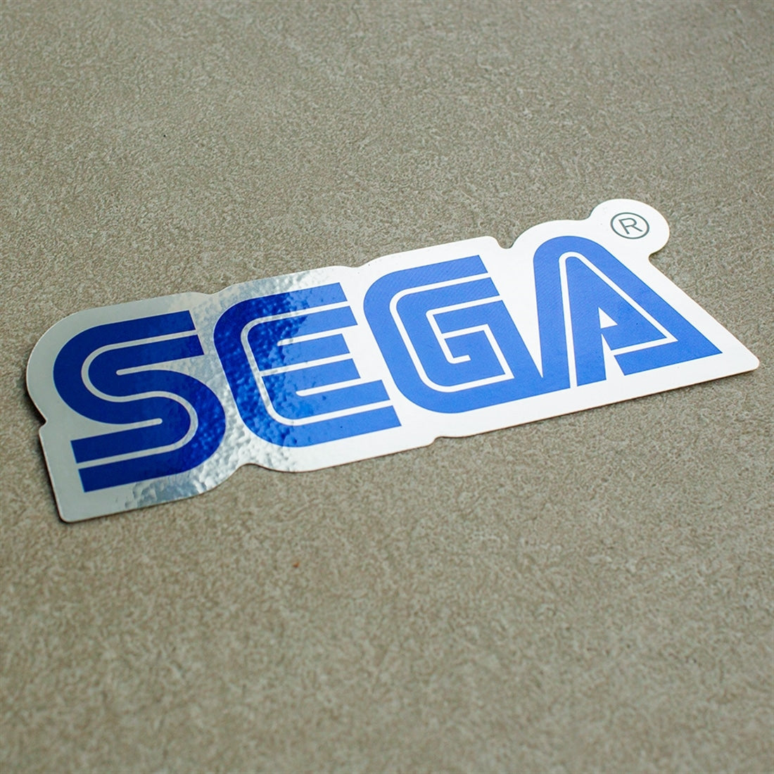 SEGA logo BIG metallic sticker, alternate view