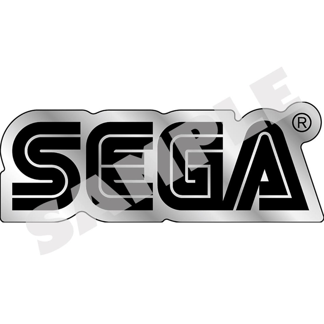 SEGA logo die-cut metal sticker, black design