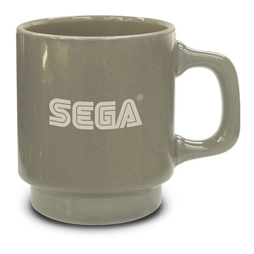 SEGA Logo vintage mug, gray, front view