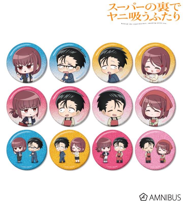 Chibi Glitter Tin Badge BOX (12 Packs) - official product overview - Smoking Behind the Supermarket with You