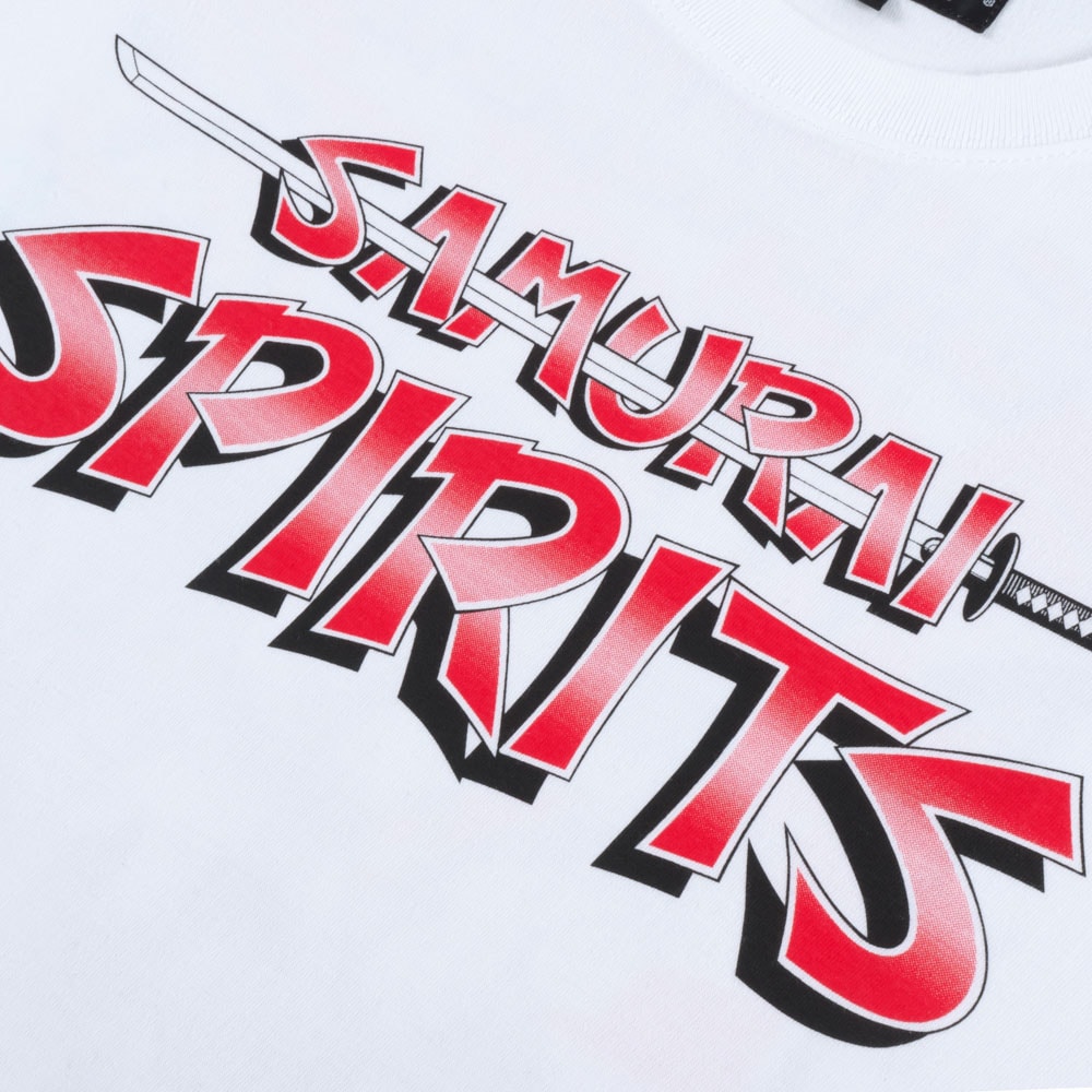 SNK - Samurai Shodown T-Shirt - White — front logo detail