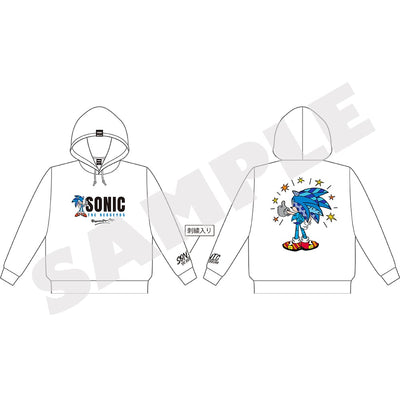Sonic x Britto Sonic hoodie front and back