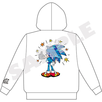 Sonic x Britto Sonic hoodie back artwork