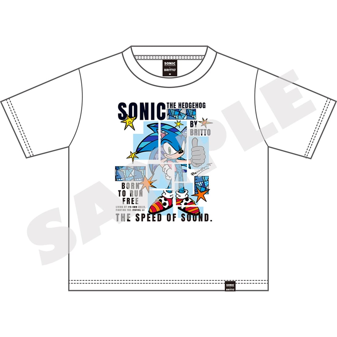 Sonic x Britto Sonic white T-shirt front