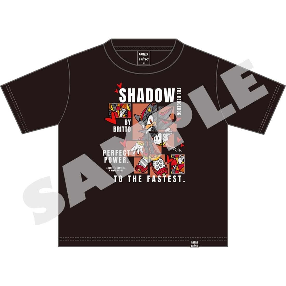 Sonic x Britto Shadow black T-shirt front