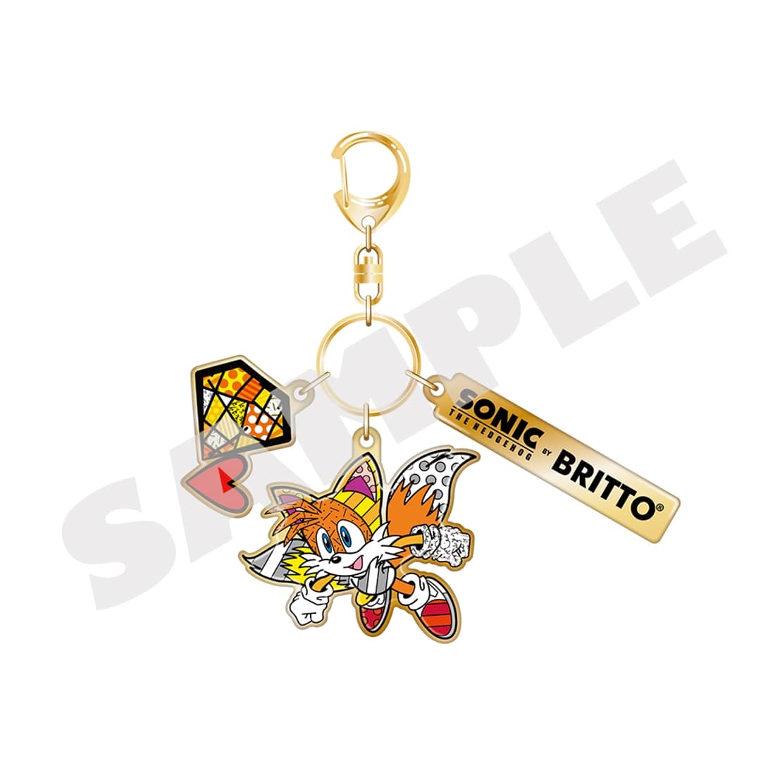 Sonic the Hedgehog x Britto metal keychain - Tails