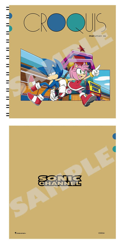 Sonic Wallpaper Cover Story sketchbooks - Sonic & Amy front and back