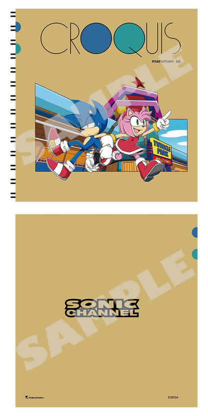 Sonic Wallpaper Cover Story sketchbooks - Sonic & Amy front and back