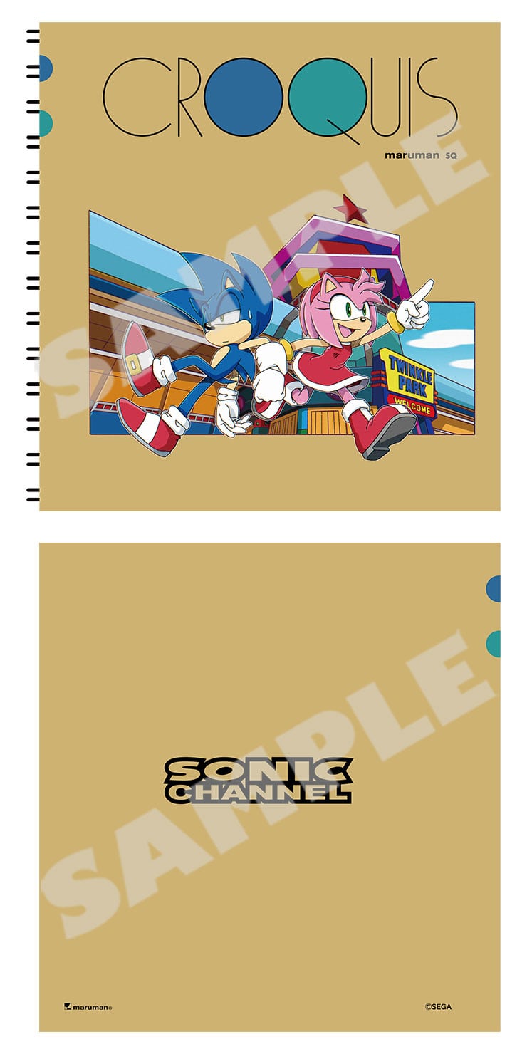 Sonic Wallpaper Cover Story sketchbooks - Sonic & Amy front and back