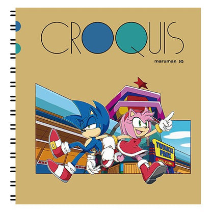 Sonic Wallpaper Cover Story sketchbooks - Sonic & Amy front