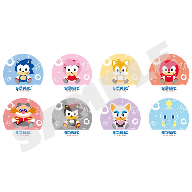Sonic & Friends - Round Badge Collection B (8 Types) - official design lineup