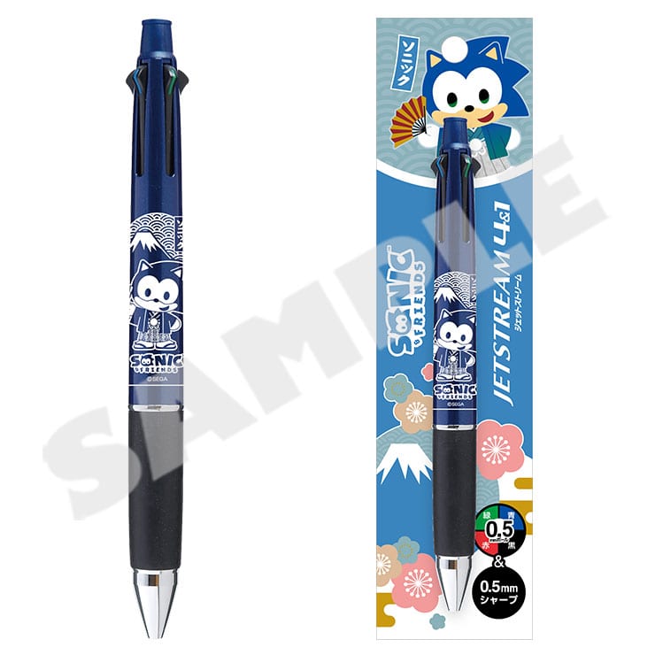 Sonic & Friends Winter Outing Jetstream pen - Sonic packaging and details
