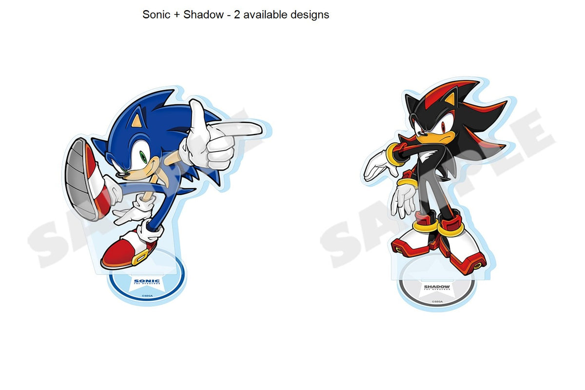 Sonic Basic Series acrylic stands - Sonic and Shadow, two-design available set