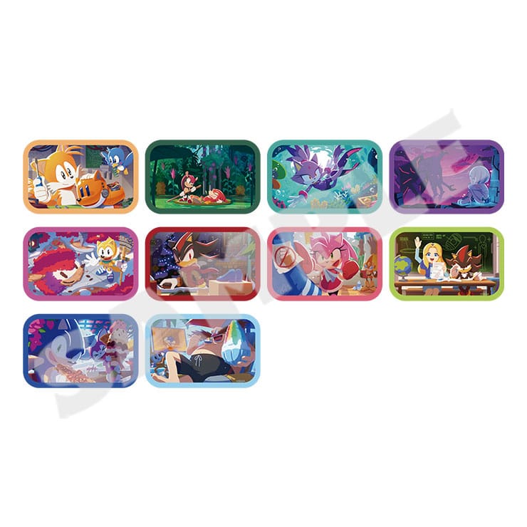 Sonic the Hedgehog - SONIC PICT Rectangular Badge (Random, 10 Types) - official design lineup