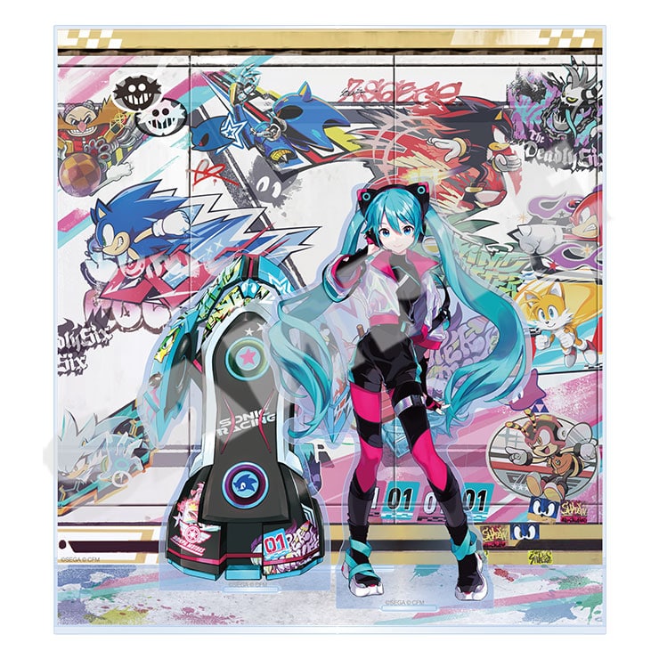 Sonic Racing CrossWorlds x Hatsune Miku acrylic diorama