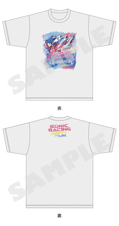 Sonic Racing CrossWorlds Street Art T-shirt Sonic front and back details
